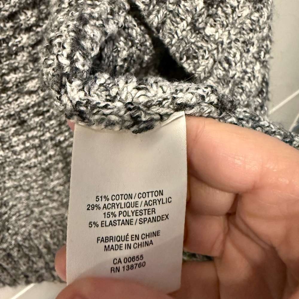 💸CLEARANCE 4/$15💸 Reitmans Petite Charcoal Oversized Cardigan - Picture 5 of 5